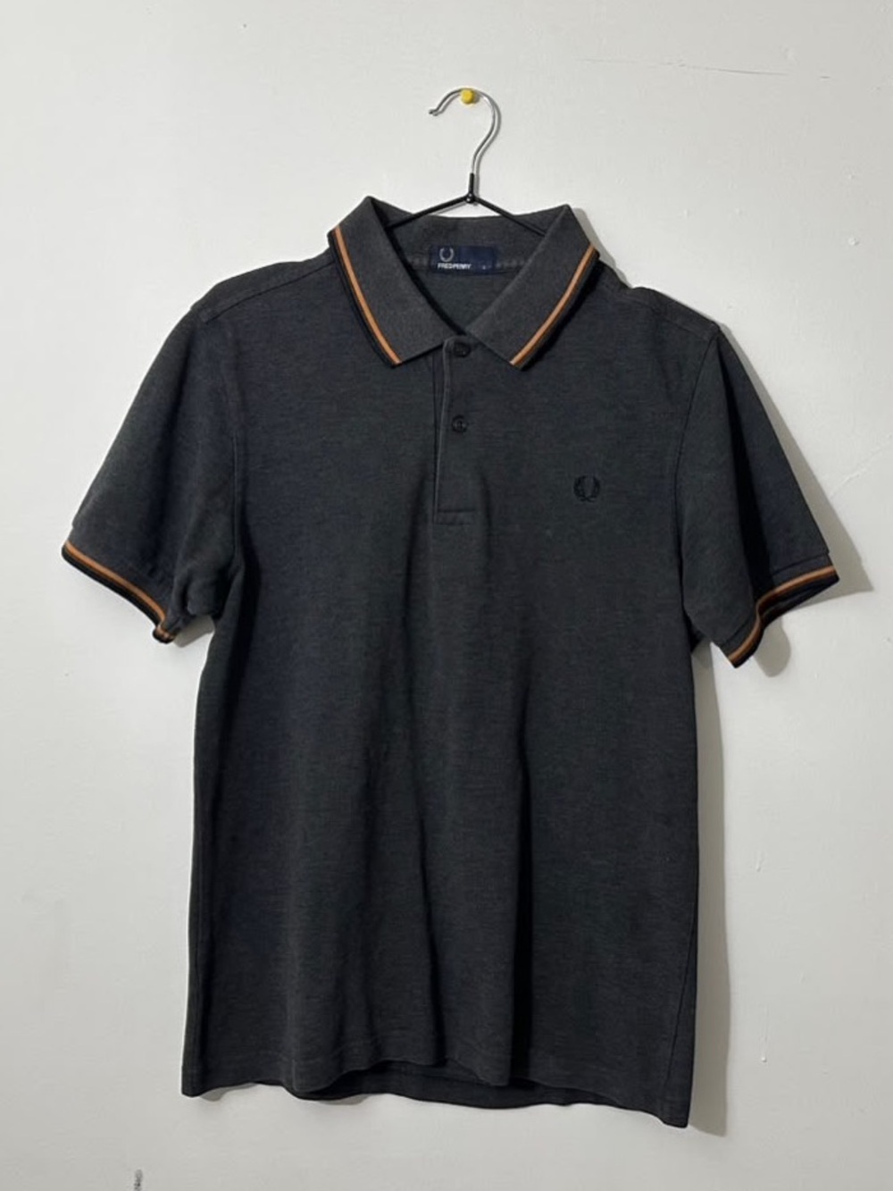 Fred Perry Dark Gray Polo with Orange Trim